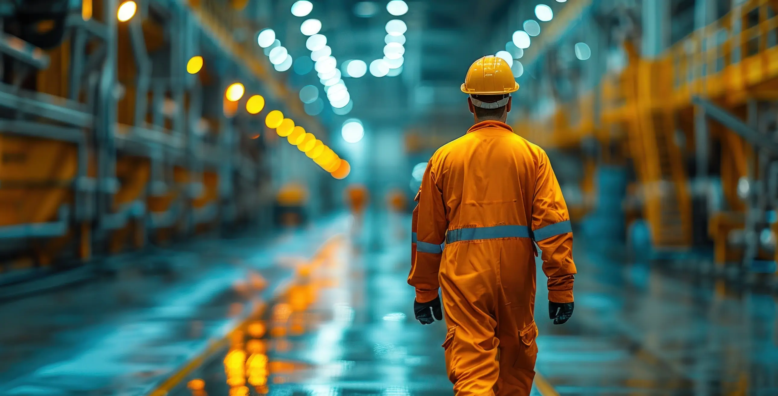 採用情報メインビジュアル：作業員が工場内を歩く様子