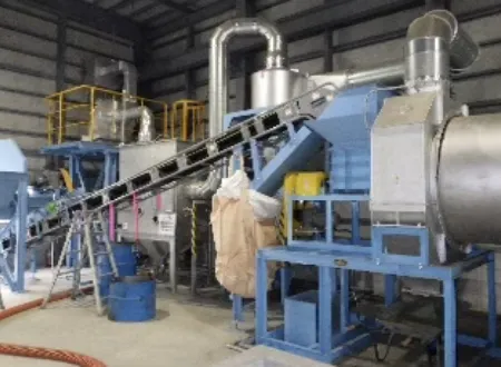 油混り汚泥 ②ロータリードライヤー