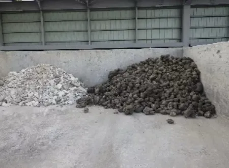 油混り汚泥 ⑥薬剤固化