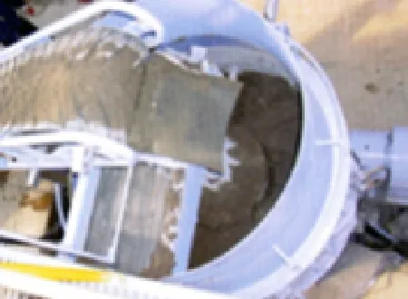 汚泥焼却灰リサイクルフロー ④オディクリーンより混練機及び押出機に投入