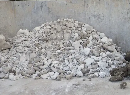 汚泥焼却灰リサイクルフロー ⑥焼却灰の成型品（1〜2日養生）