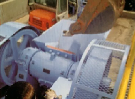 汚泥焼却灰リサイクルフロー ⑦破砕機0～40mm用