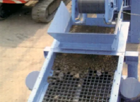 汚泥焼却灰リサイクルフロー ⑧振るい機0~40mm用