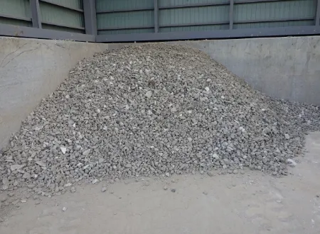 汚泥焼却灰リサイクルフロー ⑨製品完成0～40mm 再生クラッシャー