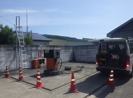 燃料タンク漏洩検査 B現場 作業完了後